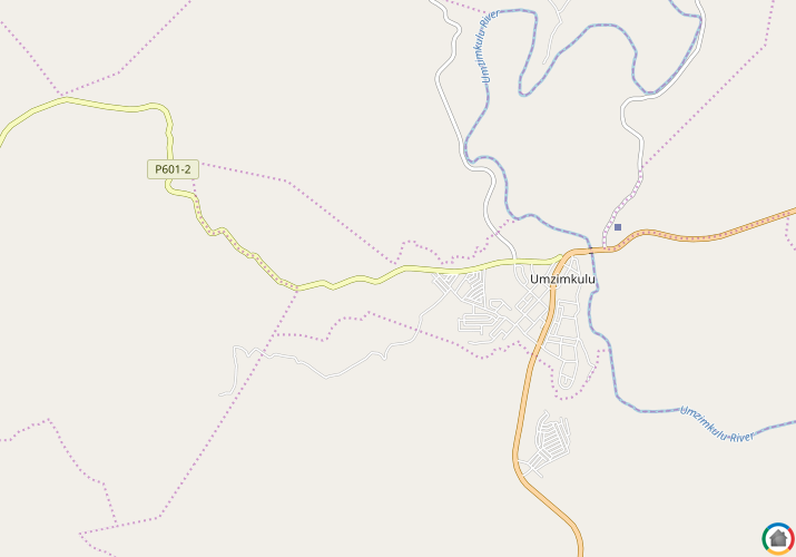 Map location of Umzimkulu